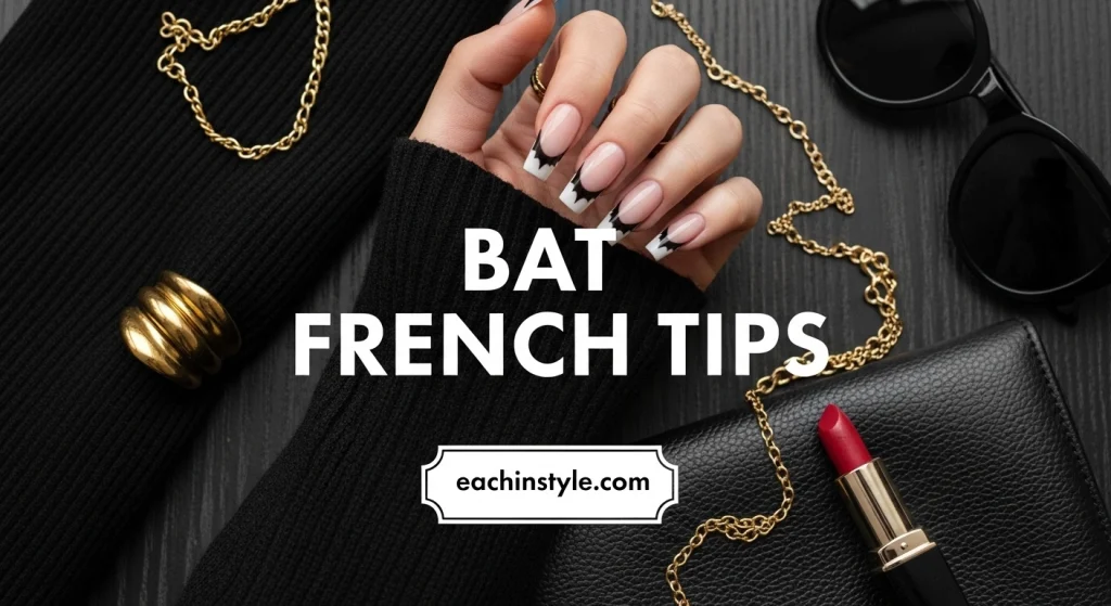 25 Spooky & Stylish Halloween Nail Designs for 2025 — From Cute to Creepy Chic 12 Bat French Tips