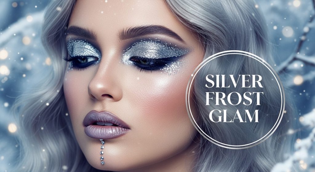 25 Full Glam Makeup Looks to Slay Every Occasion in 2025 9 Silver Frost Glam