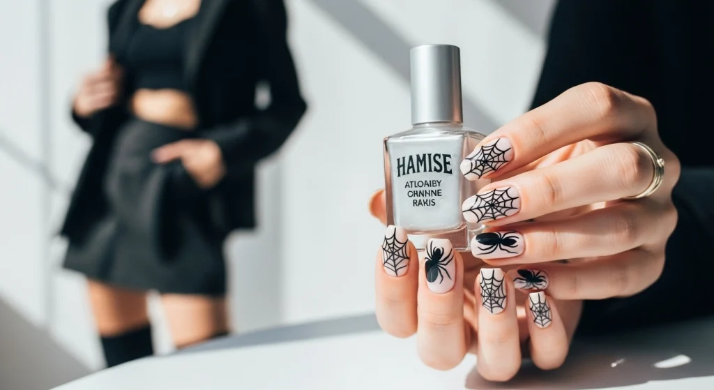 25 Spooky & Stylish Halloween Nail Designs for 2025 — From Cute to Creepy Chic 5 Spider Web Nails