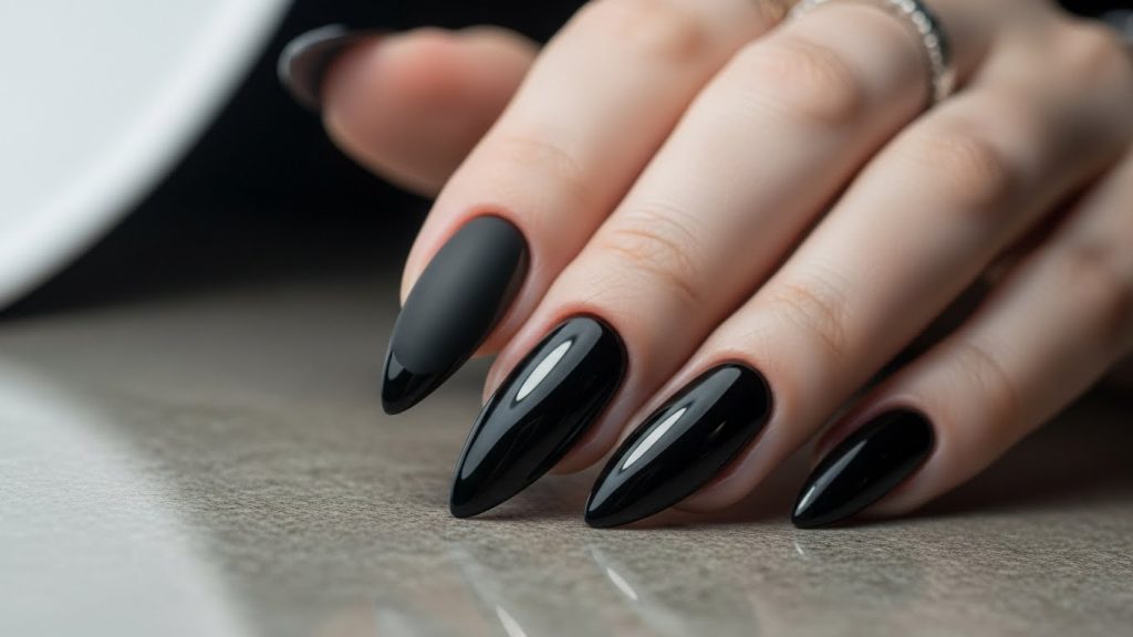 Black Matte with Glossy Tips