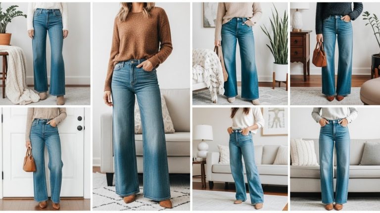 How to Style Wide Leg Jeans