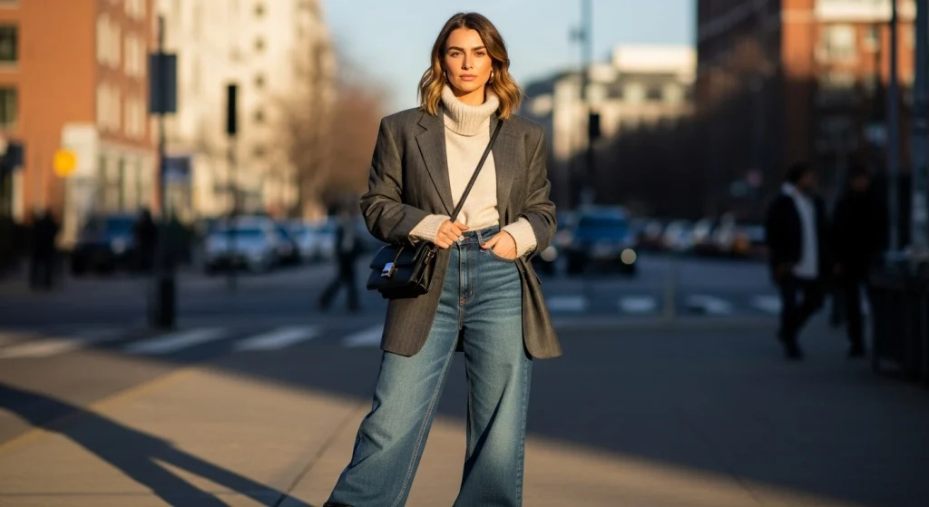 25+ Work Conference Outfits Women: Professional & Stylish Looks for 2026 23 The Turtleneck Under Blazer