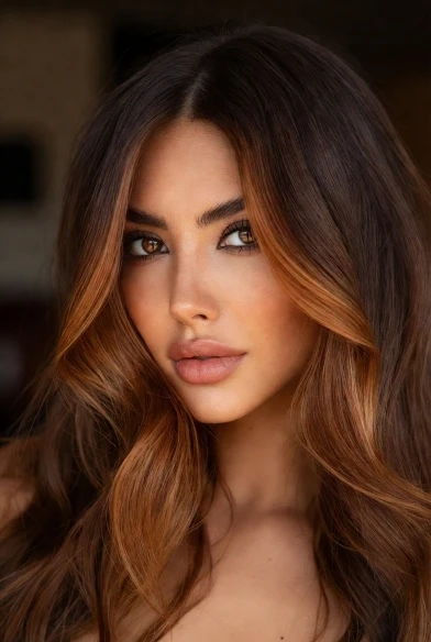 27 Highlights on Brown Hair Ideas for 2026 22 Candlelit Face-Framing Highlights