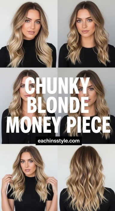27 Highlights on Brown Hair Ideas for 2026 3 Chunky Blonde Money Piece.jfif