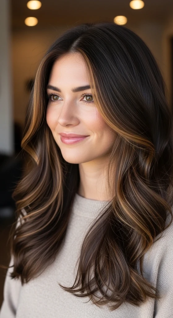 23 Rich Chocolate Brown Hair Ideas That Are Going Viral This Season 3 Dark Chocolate with Caramel Highlights.jfif
