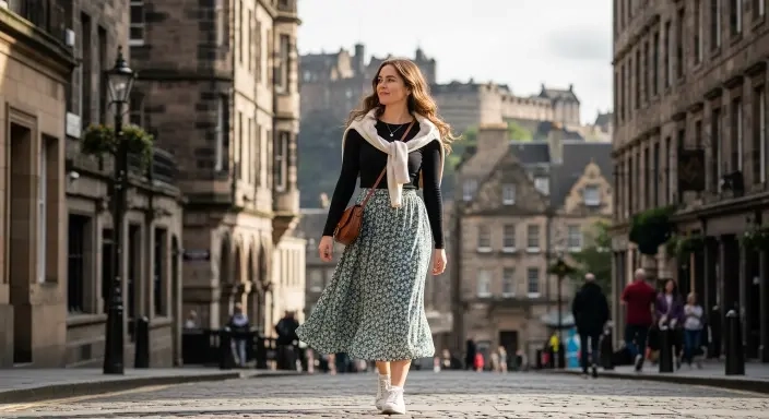 20 Best Edinburgh Outfits to Pack for Your Scotland Trip in 2026 19 Edinburgh Summer Outfit.jfif