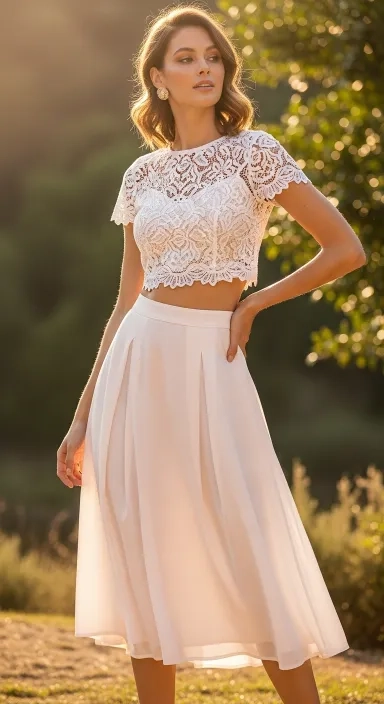 Lace Crop Top With a High-Waisted Midi Skirt.jfif