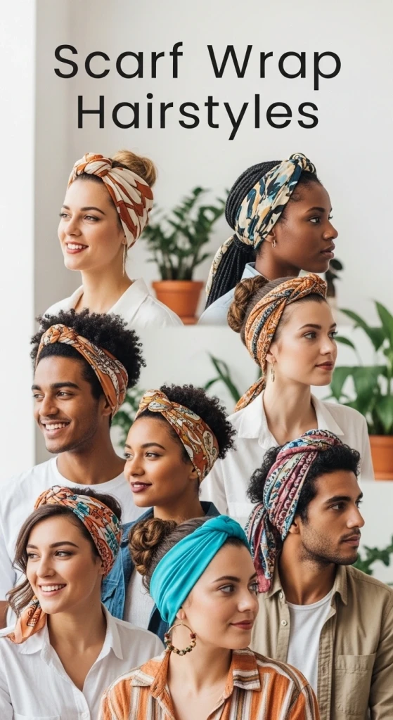 23 Ways to Hide Bangs Hairstyles That Actually Work 19 Scarf Wrap.jfif