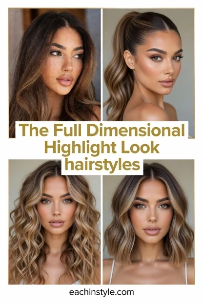 27 Highlights on Brown Hair Ideas for 2026 28 The Full Dimensional Highlight Look