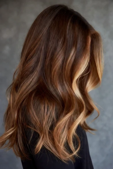 27 Highlights on Brown Hair Ideas for 2026 18 Toffee and Gold Highlights on Brown Hair