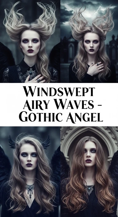 15 Romantic Goth Hairstyles Trending Ideas Taking Over Pinterest in 2026 18 Windswept Airy Waves — Gothic Angel.jfif