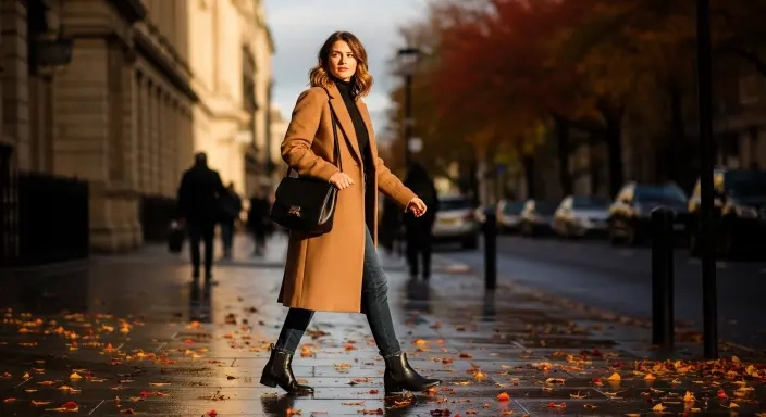 20 Best Edinburgh Outfits to Pack for Your Scotland Trip in 2026 9 Wool Coat and Chelsea Boots.jfif