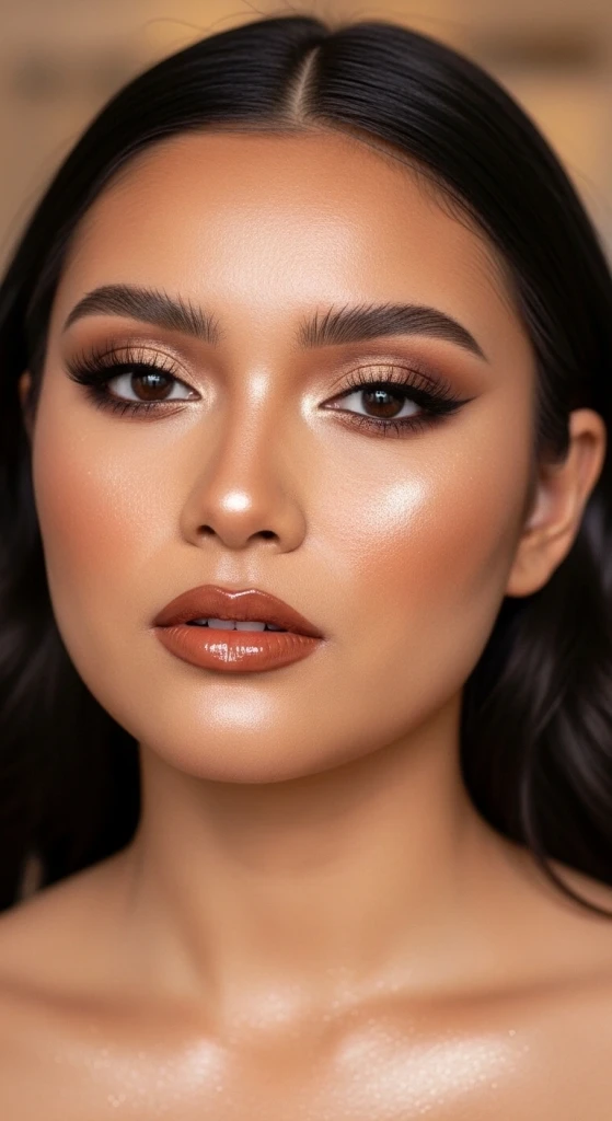 Matte Bronzy Makeup Look.jfif