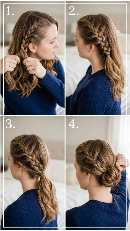 21 Nursing Hairstyles Ideas That Are Practical, Professional, and Pretty 4 French Braid Into a Bun