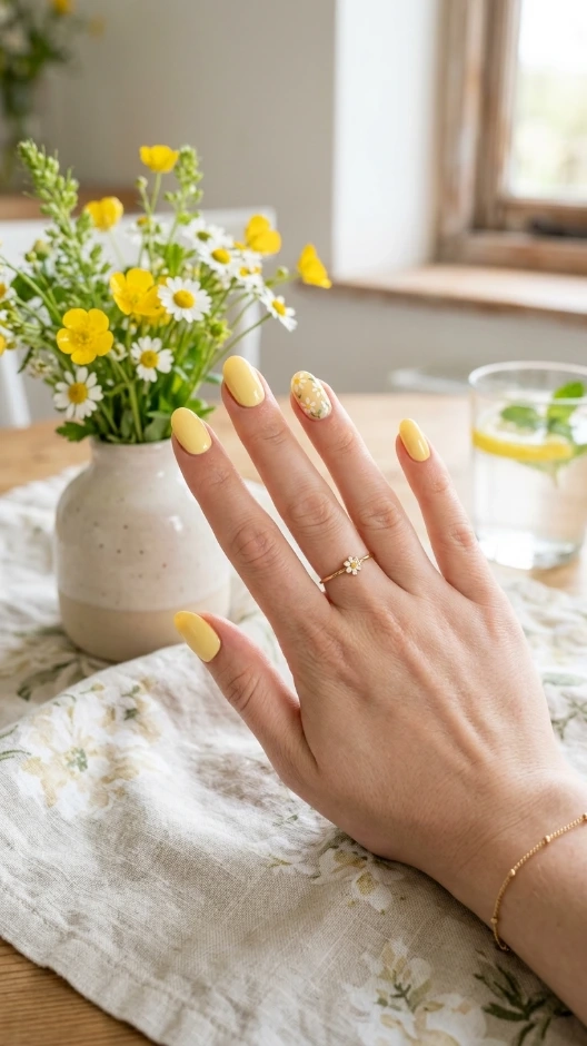 Butter Yellow May Nails