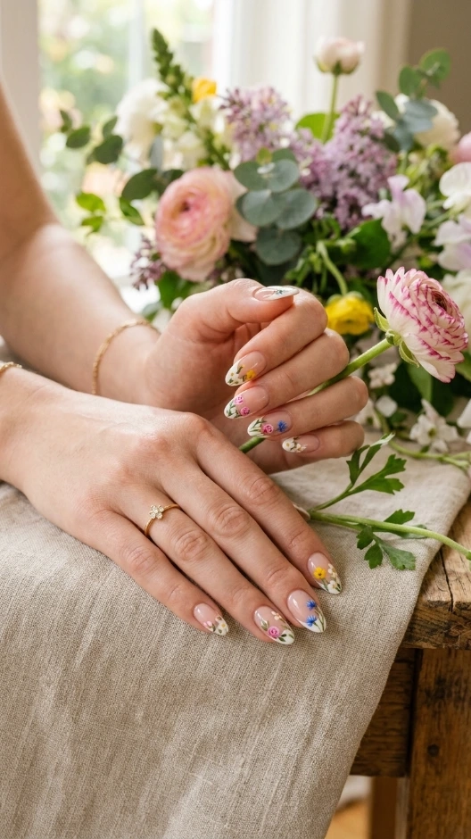Floral French Tip for May
