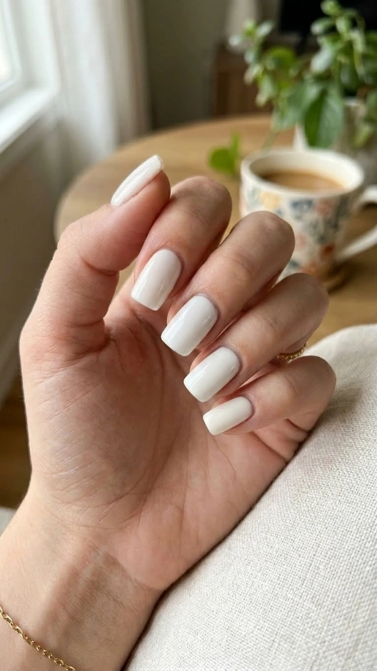 White Soft Square Nails