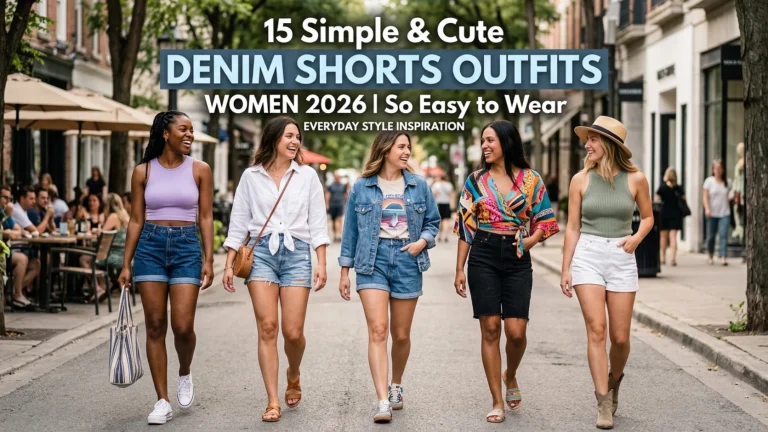15 Denim Shorts Outfits Women 2026