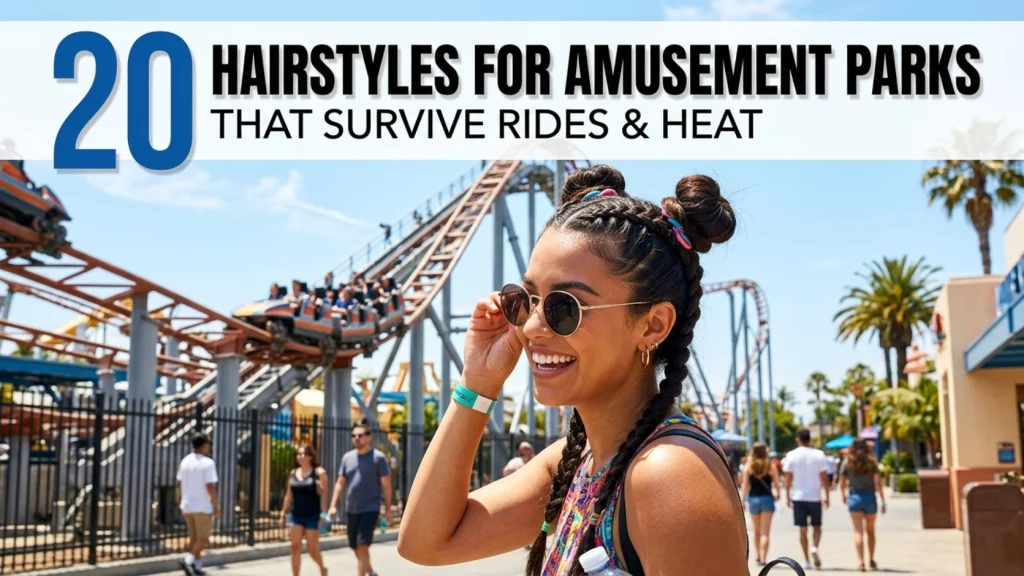 20 Hairstyles for Amusement Parks That Survive Rides and Heat