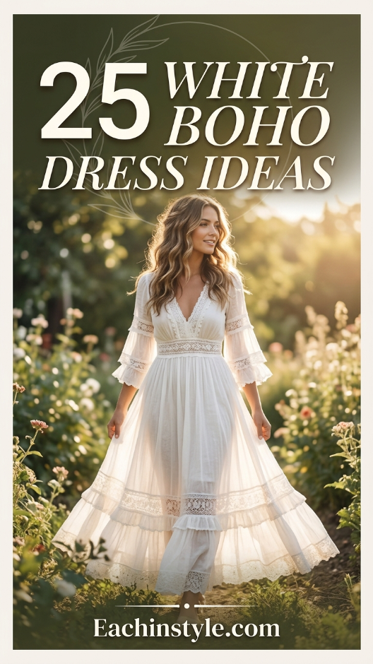 25 White Boho Dress Ideas