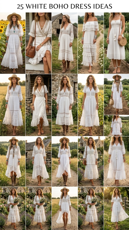 25 white boho dress ideas last