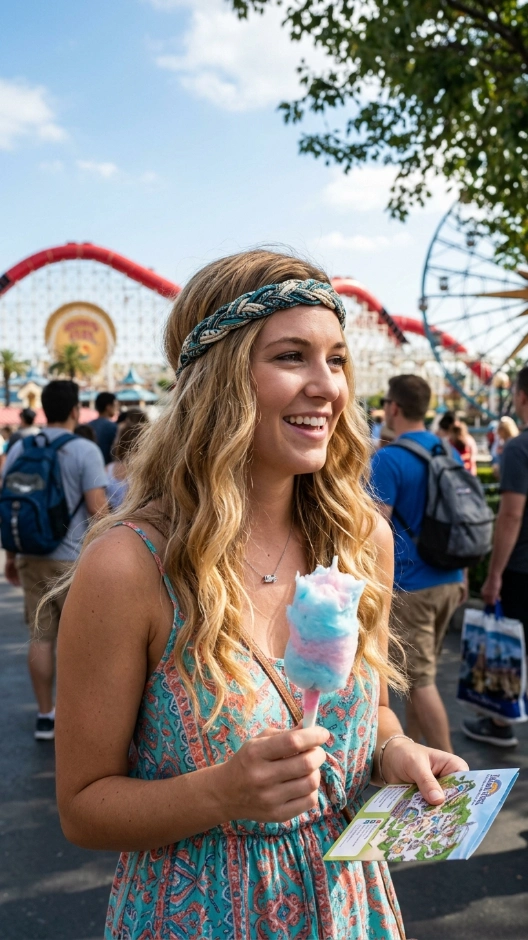 20 Hairstyles for Amusement Parks That Survive Rides and Heat 14 Headband With Loose Waves