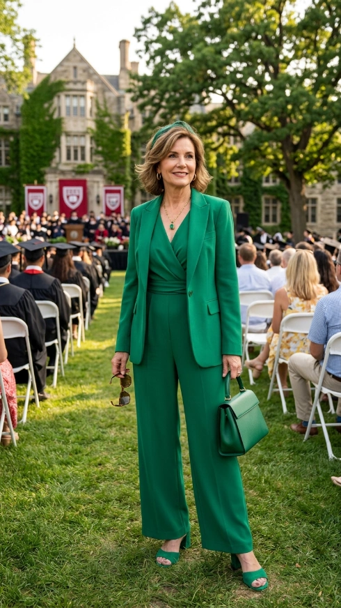 15 Graduation Outfits for Mom That Are Elegant, Proud, and Picture-Perfect 16 Monochromatic Look in a Bold Color