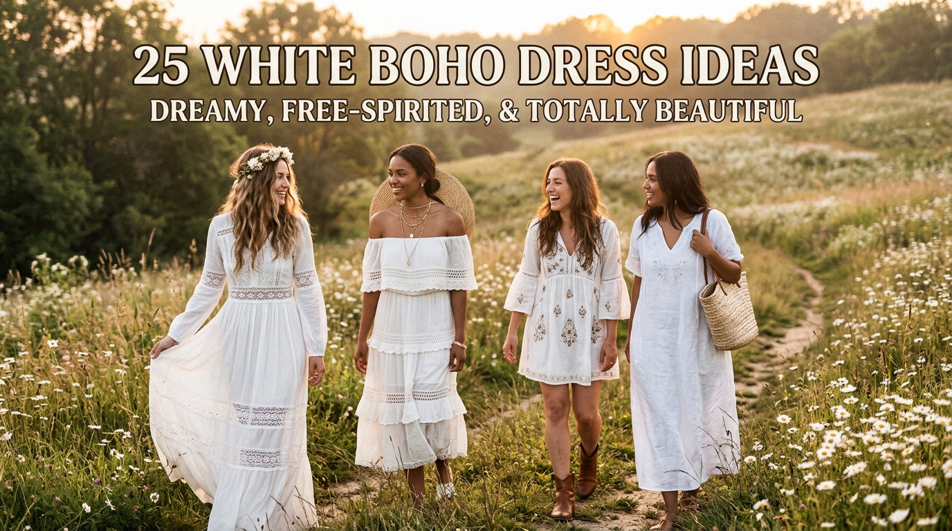 25 White Boho Dress Ideas