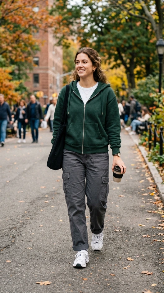 15 Zip Up Hoodie Outfit Ideas 2026 | Cozy, Cool, and Surprisingly Stylish 12 Zip Up Hoodie With Cargo Pants